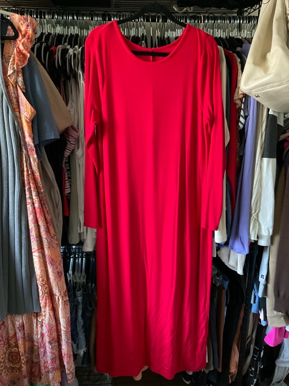 a new day Red Long-Sleeve Maxi Dress